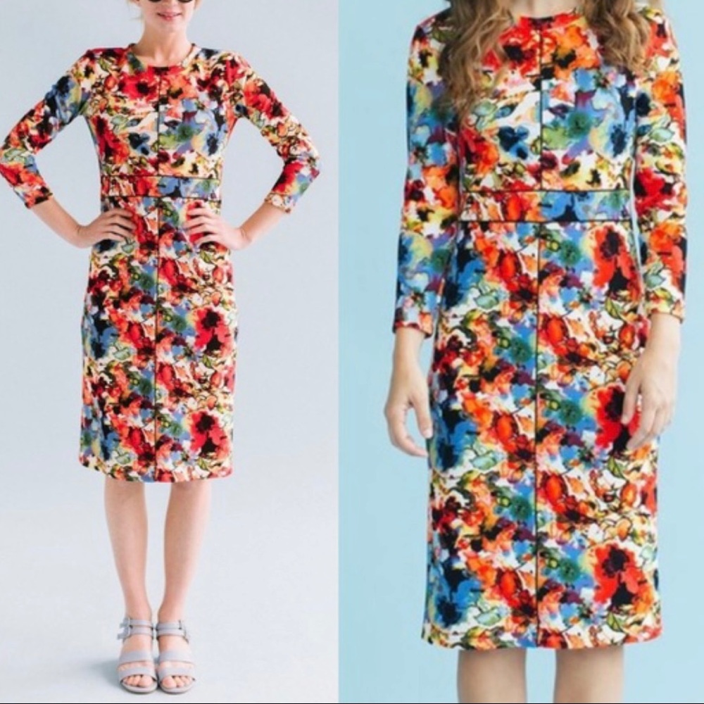 Sonnet James NWT watercolor dress size medium